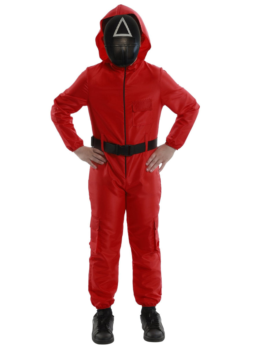 Red Game Guard Boys Dress Up Costume