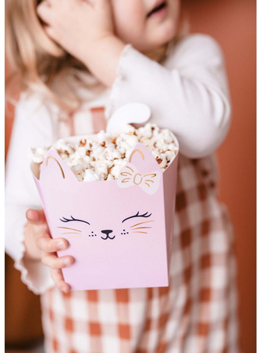 Kitty Party 3 Pack 14cm Pink Snack Boxes - Lifestyle Image 3