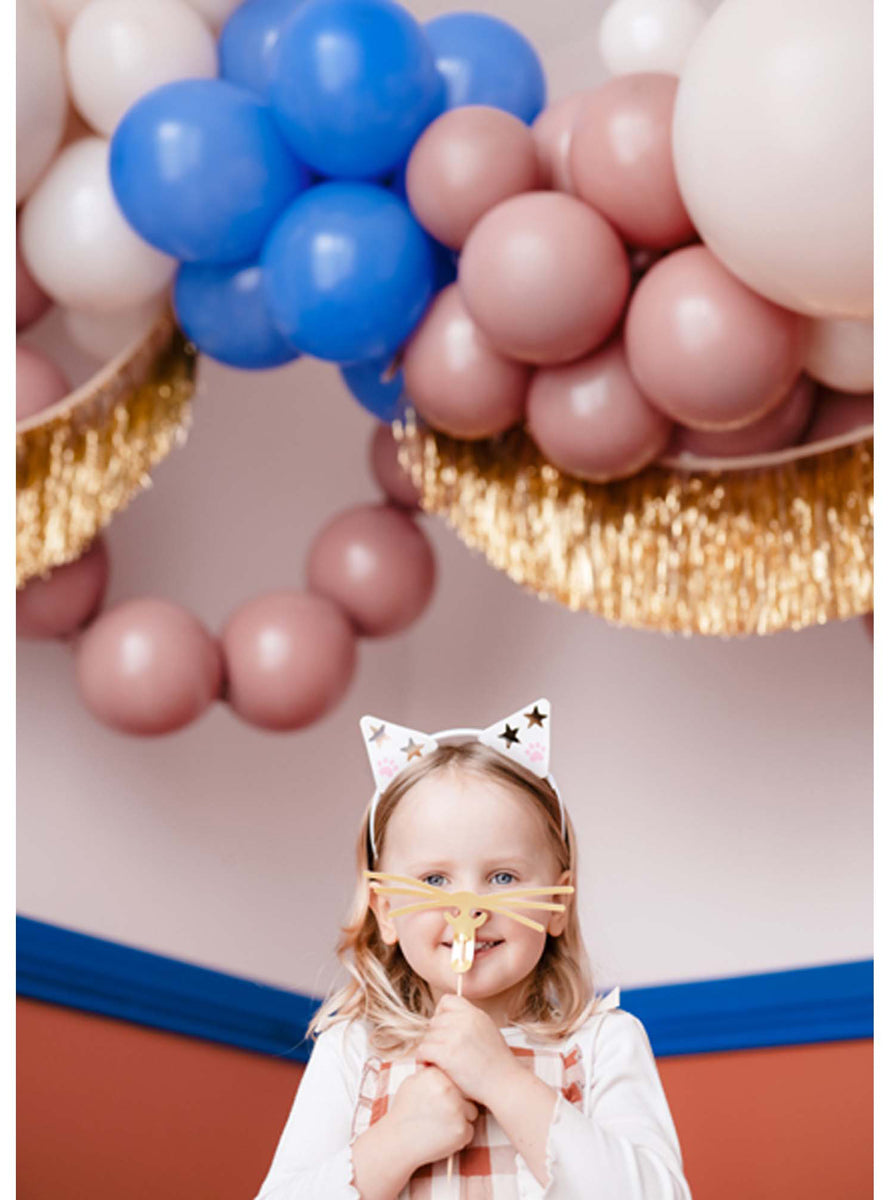 Kitty Party Cat Ears Headband with Whiskers and Stickers Set - Lifestyle Image