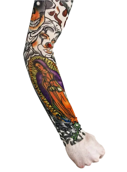 Lady Guadvupe Adults Single Costume Tattoo Sleeve - Main Image