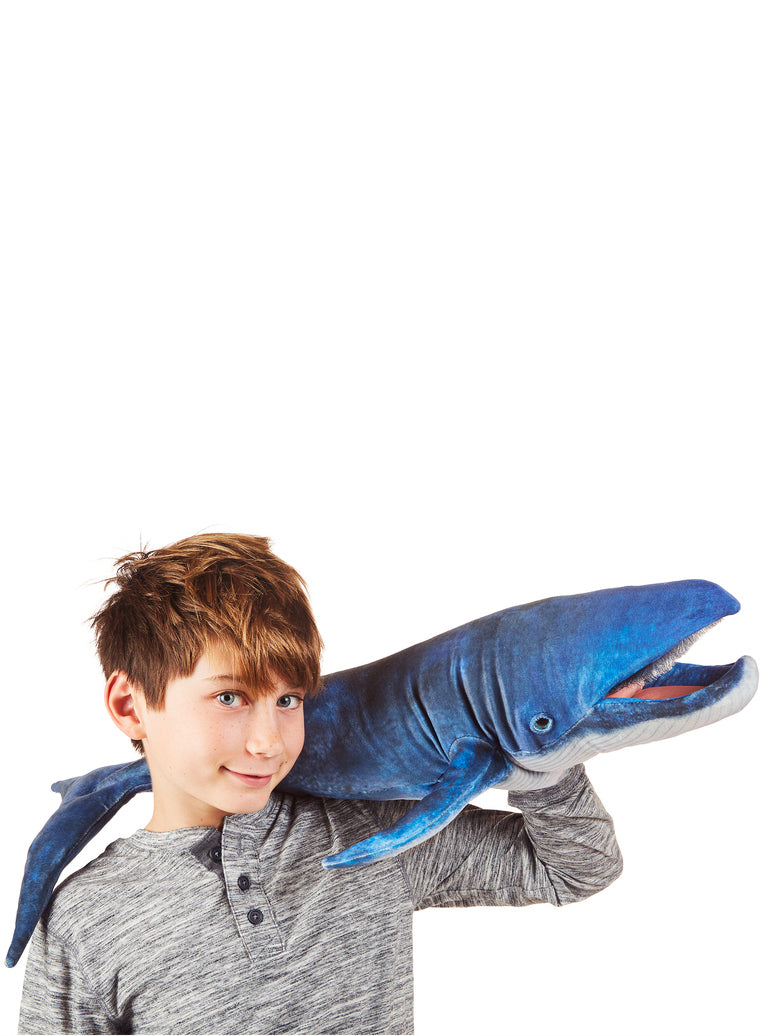 Large Blue Whale Hand Puppet - Main Image