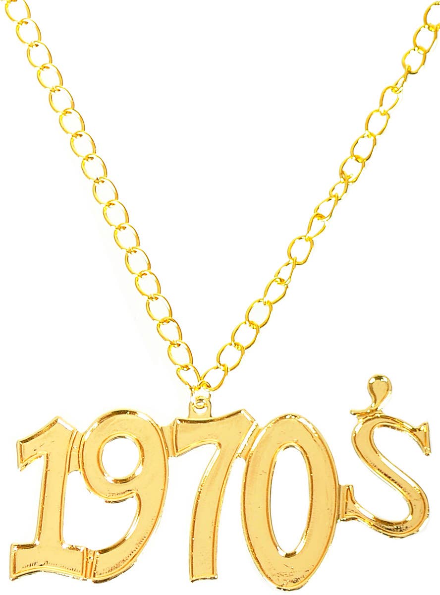 Groovy Gold 1970's Medallion Costume Necklace