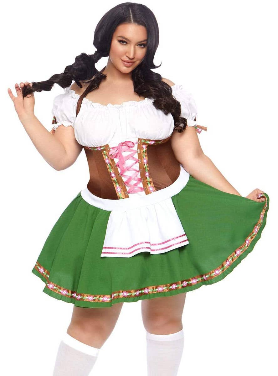 Beer Girl Gretchen Sexy Plus Size Oktoberfest Costume Front Alt Image