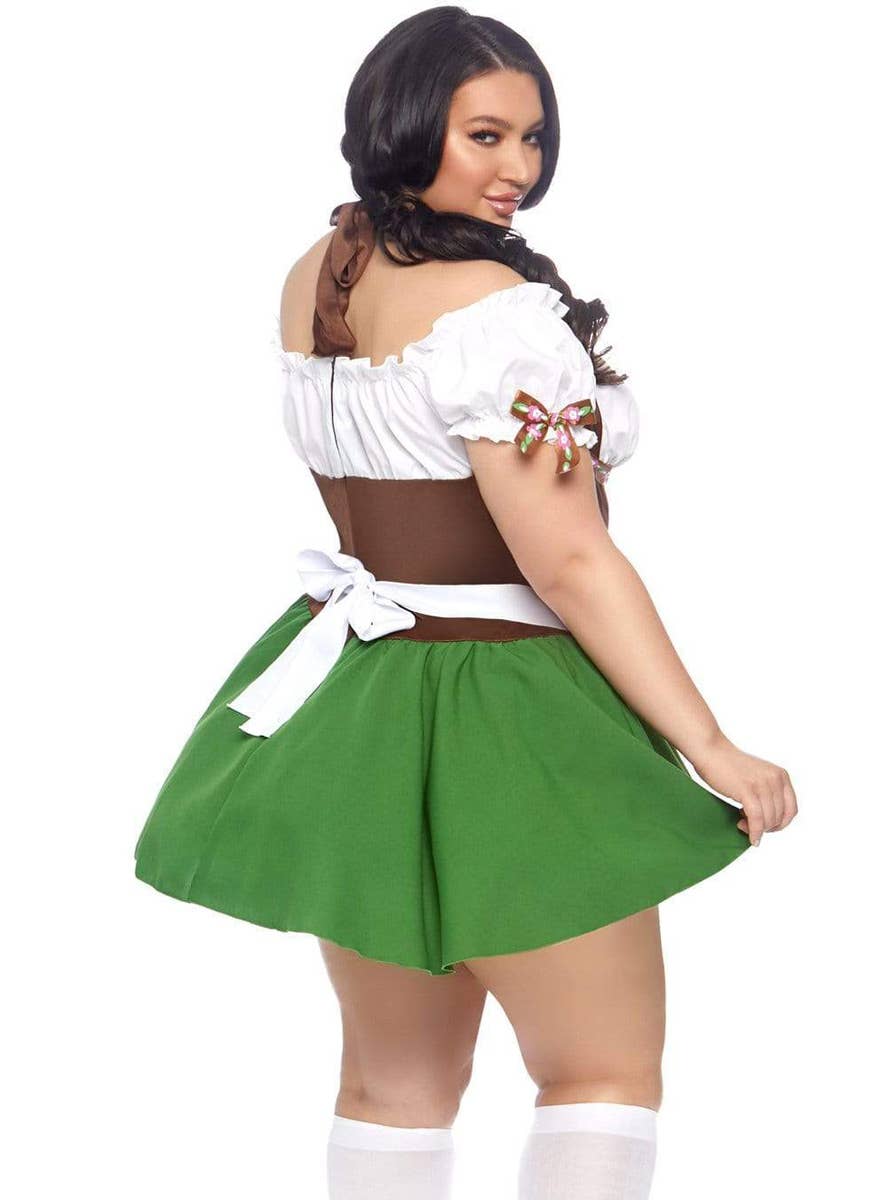 Beer Girl Gretchen Sexy Plus Size Oktoberfest Costume - Close Back Image