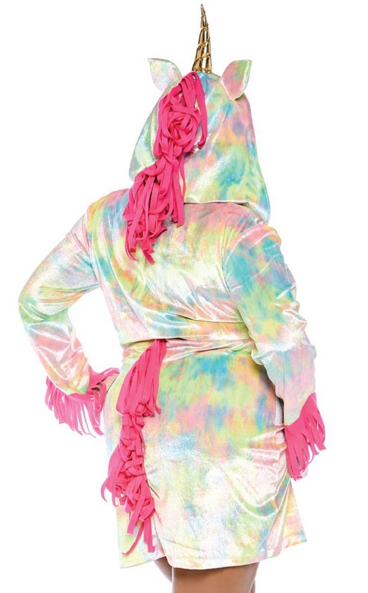 Women's Plus Size Enchanted Unicorn Costume Back Image