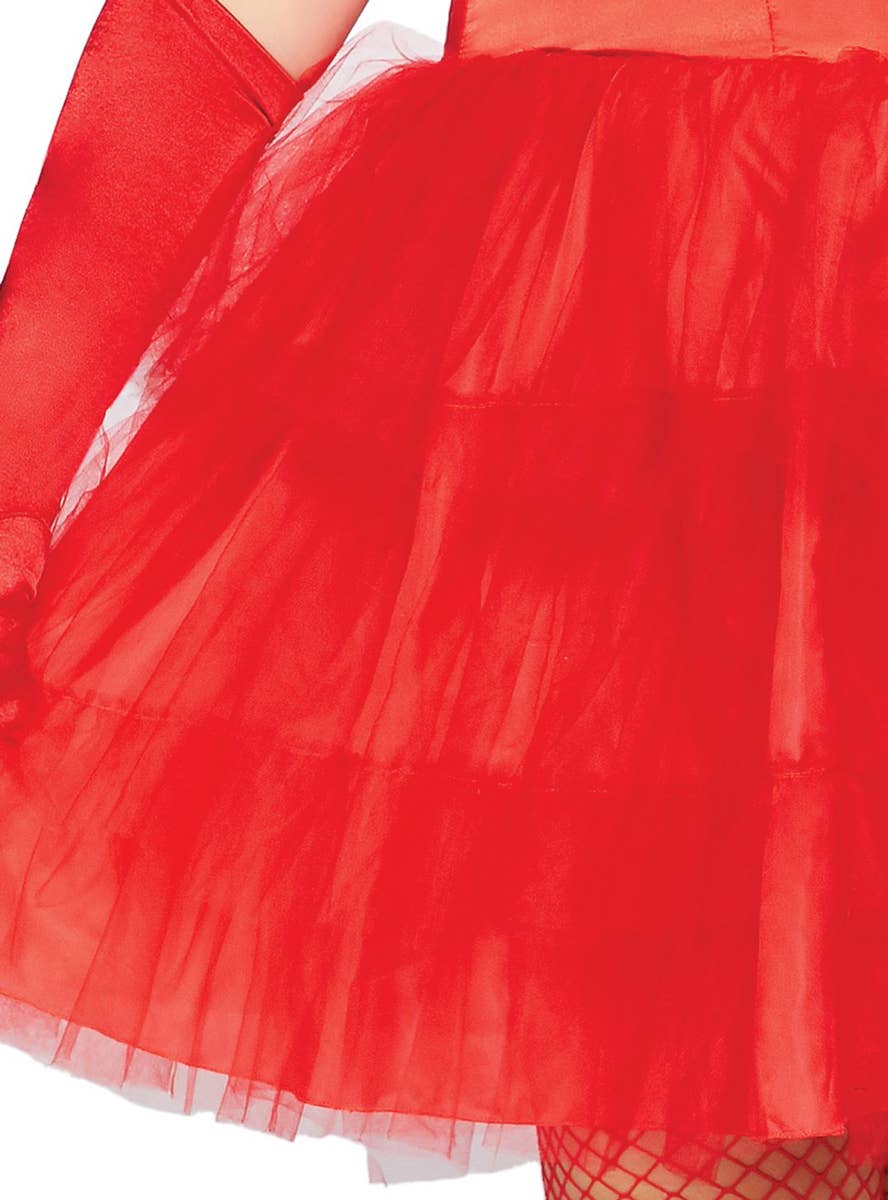 Women's Plus Size Red Beetlejuice Bride Lydia Halloween Costume View 6