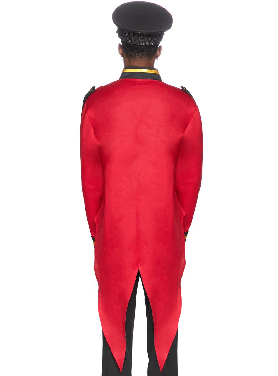 Men's Red Ringmaster Costume Jacket - Back Image
