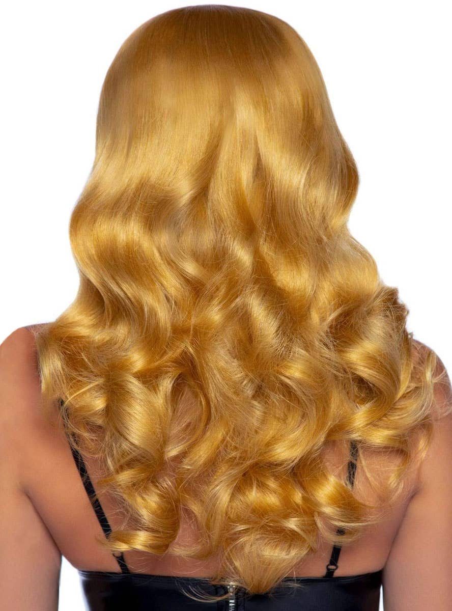 Long Curly Dark Blonde Costume Wig for Women - Back Image