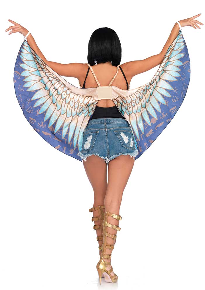 Women's Egyptian Goddess Cleopatra Costume Accessory Wings Back Image