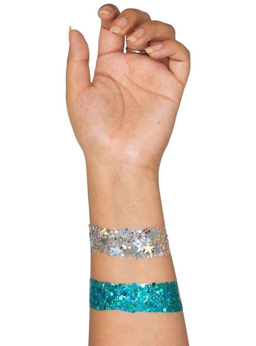 Black and Gold All Seeing Eye Face Jewels and Body Glitter Pack - Alternate Image