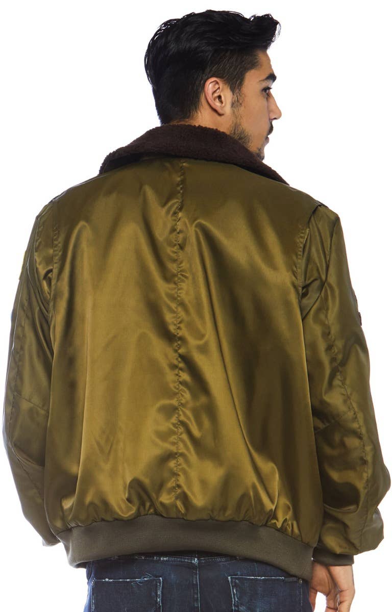 Officially Licensed Maverick Goose Men's Top Gun Costume Bomber Jacket Back Image