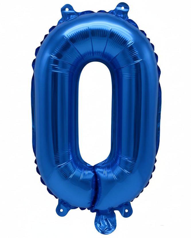 Blue Metallic Foil Letter O Small 35cm Balloon