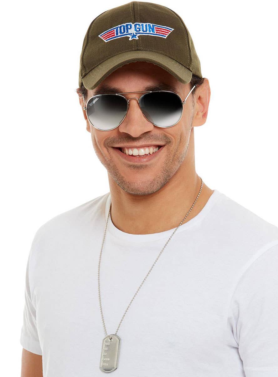 Image of Licensed Top Gun 3 Piece Cap and Glasses Set