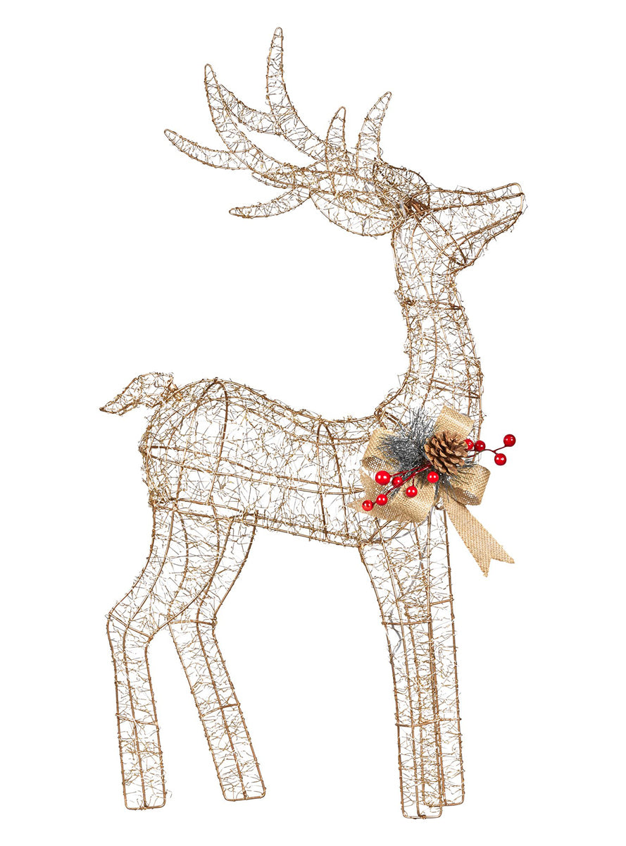 Light Up Christabelle Indoor or Outdoor Warm White LED Reindeer Christmas Decoration - Alternate Image