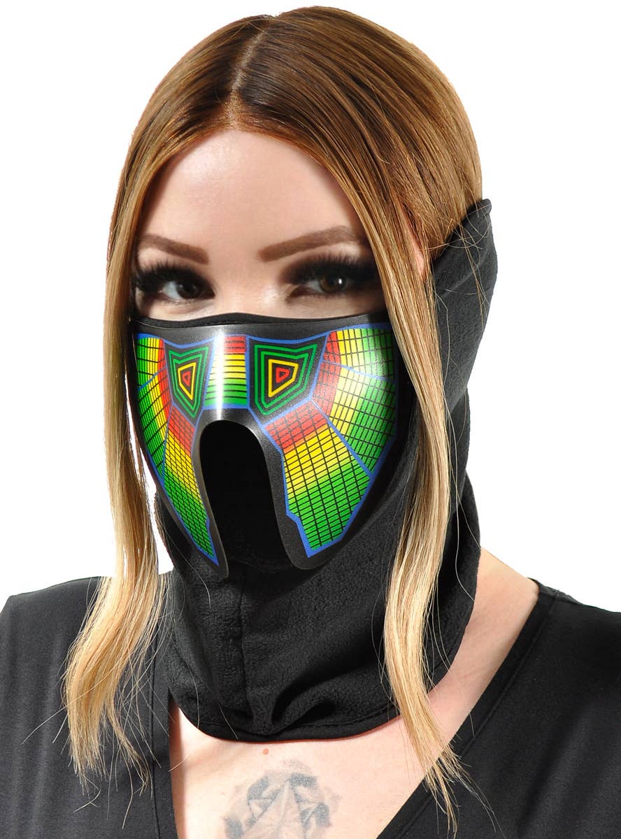 Image of Sound Activated Tribal Wave Light Up Mask