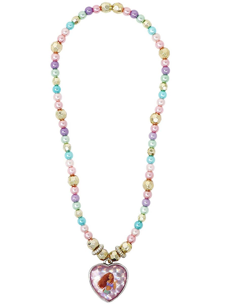 Image of Little Mermaid Movie Girls Beaded Necklace and Bracelet Set - Necklace Image