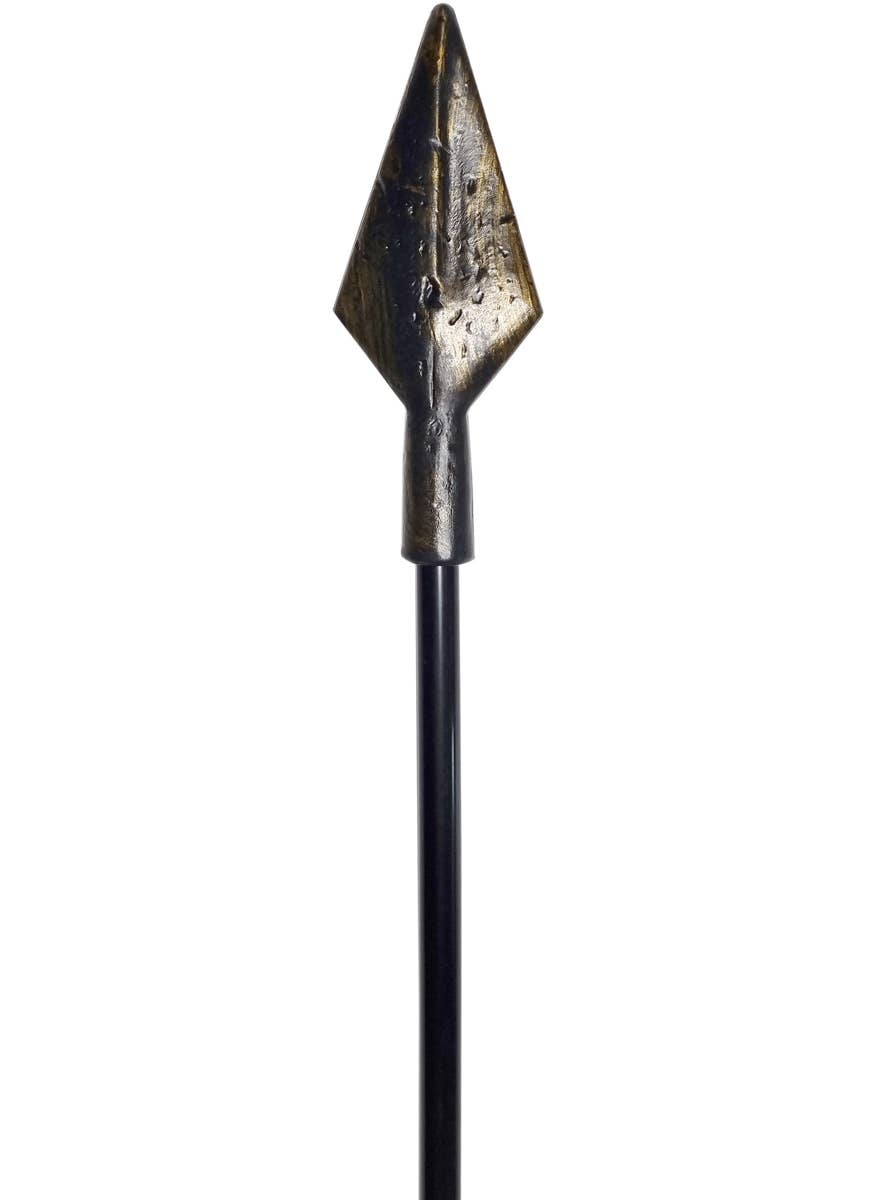 Image of Aged Gold Metal Look Ancient Spear Costume Weapon - Close Image