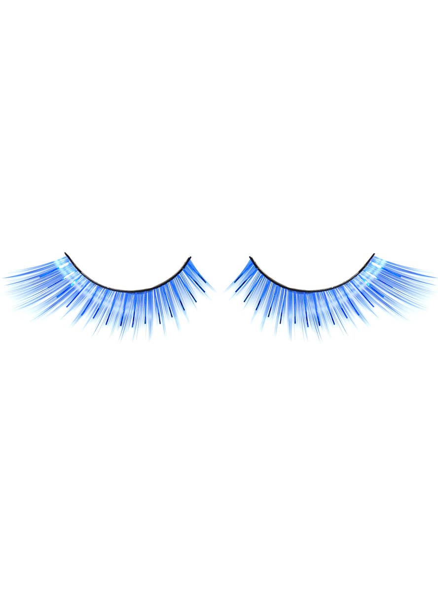 Image of Winged Blue False Eyelashes with Tinsel Highlights - Main Image