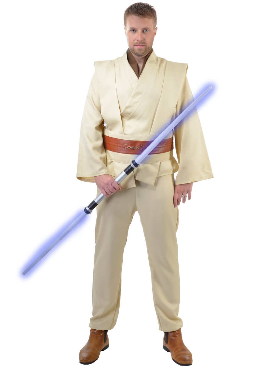 Image of Deluxe Men's Brown Space Warrior Fancy Dress Costume - Alternate Image 2