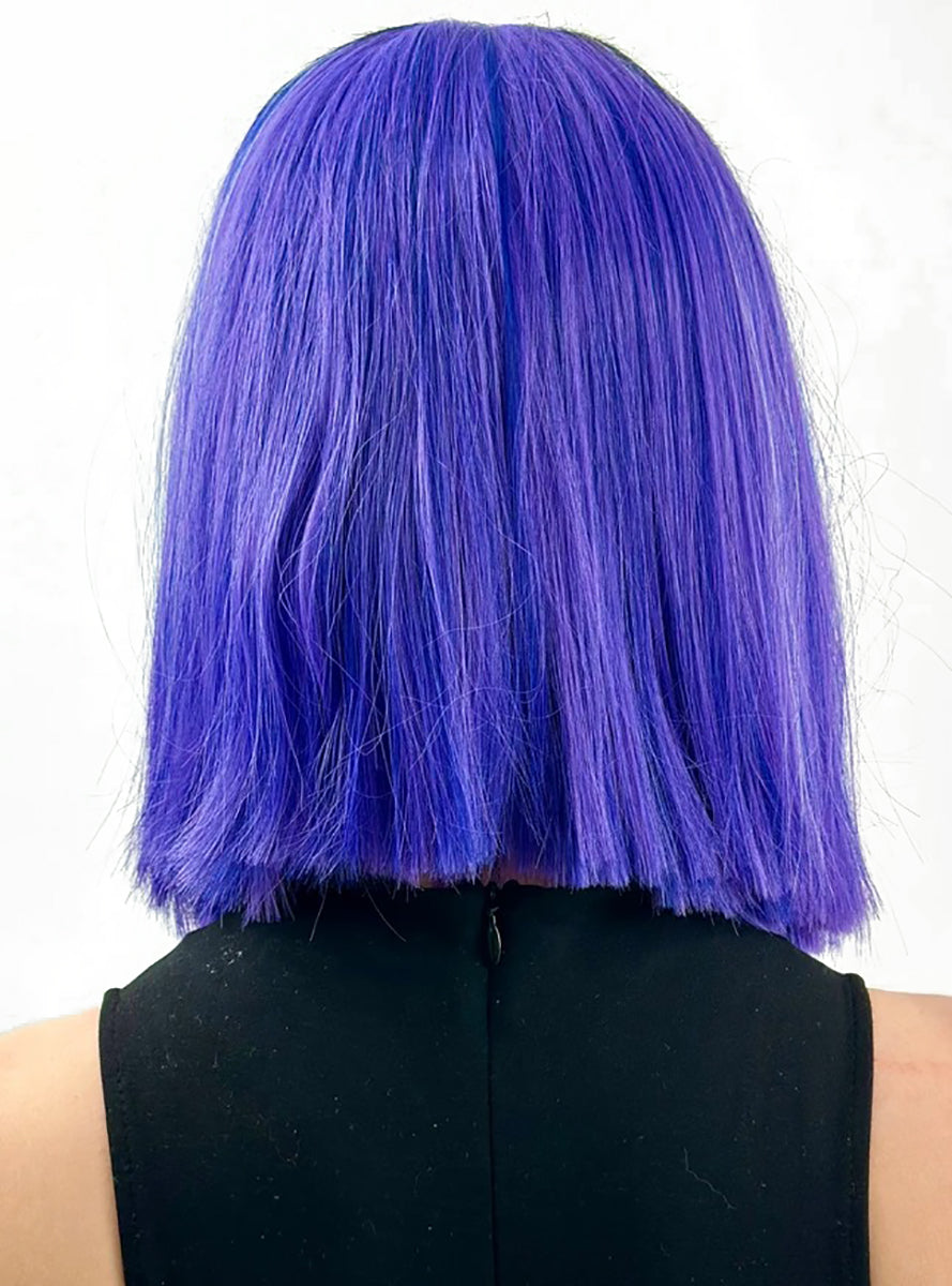 Lulu Purple and Blue Long Bob with Dark Roots