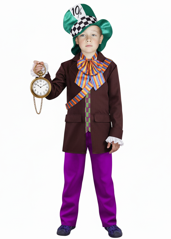 Mad Hatter Boys Book Character Costume - Main Image