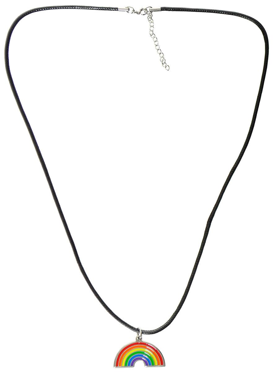 Image of Rainbow Pendant Mardi Gras Costume Necklace - Main Image