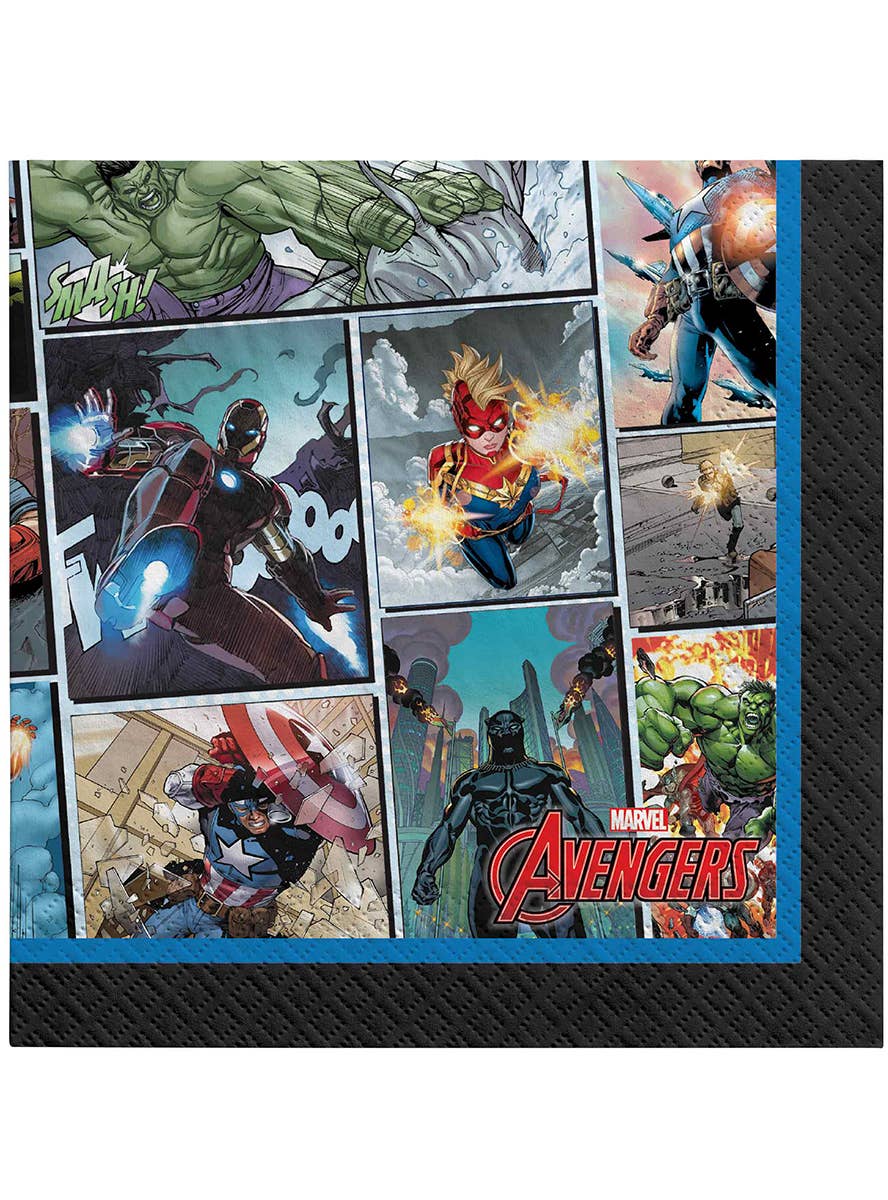 Image Of Marvel Avengers Powers Unite 16 Pack Beverage Napkins