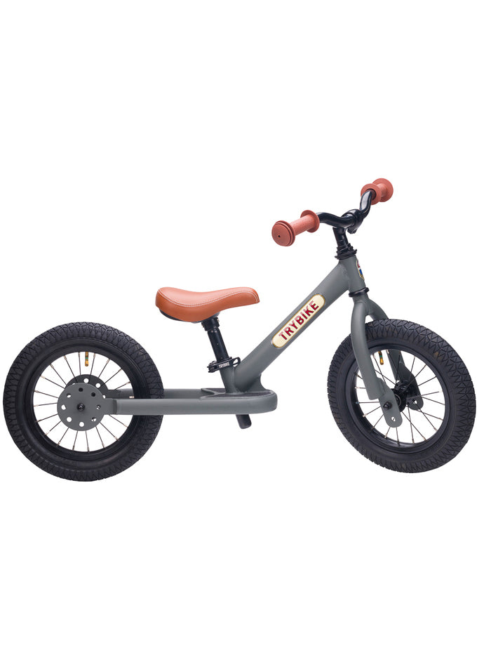 Matte Grey Vintage Tricycle Trybike For Children - Side Image