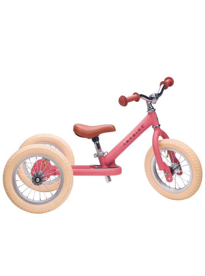 Matte Pink Vintage Tricycle Trybike For Children - Main Image