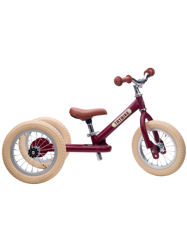 Matte Red Vintage Trybike Tricycle For Children - Main Image