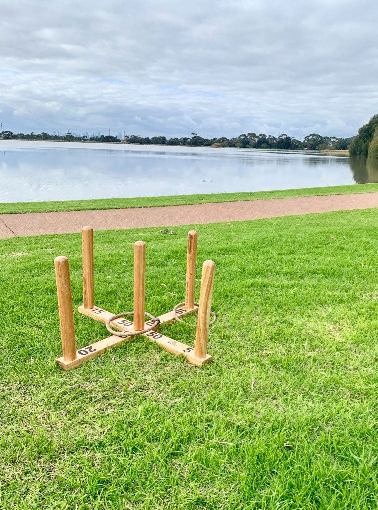 Wooden 100cm Quoits Ring Toss Outdoor Game - Alternate Image 3