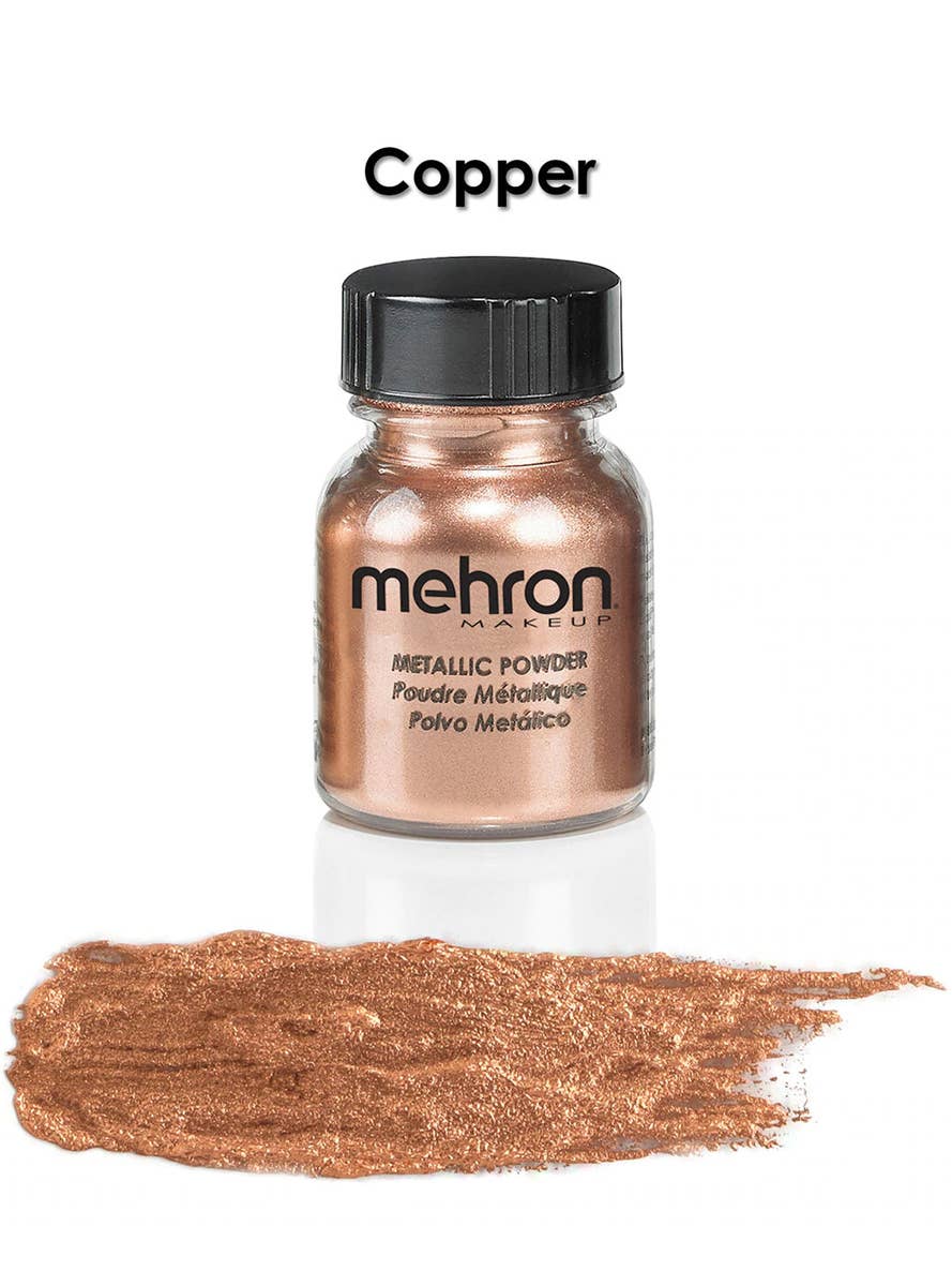 Mehron Metallic Copper Coloured Powder Special Effects Makeup Alt Image