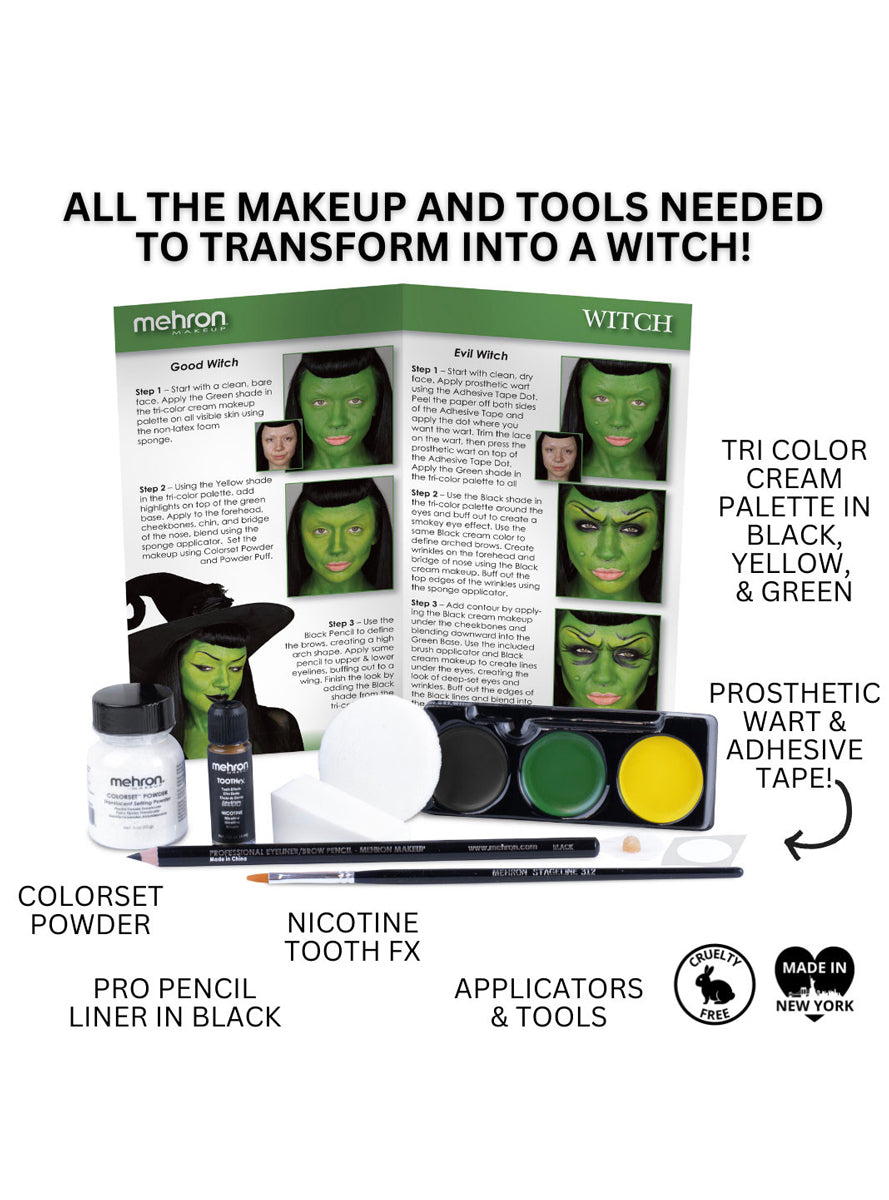 Mehron Green Witch Professional Makeup Kit - Details Image