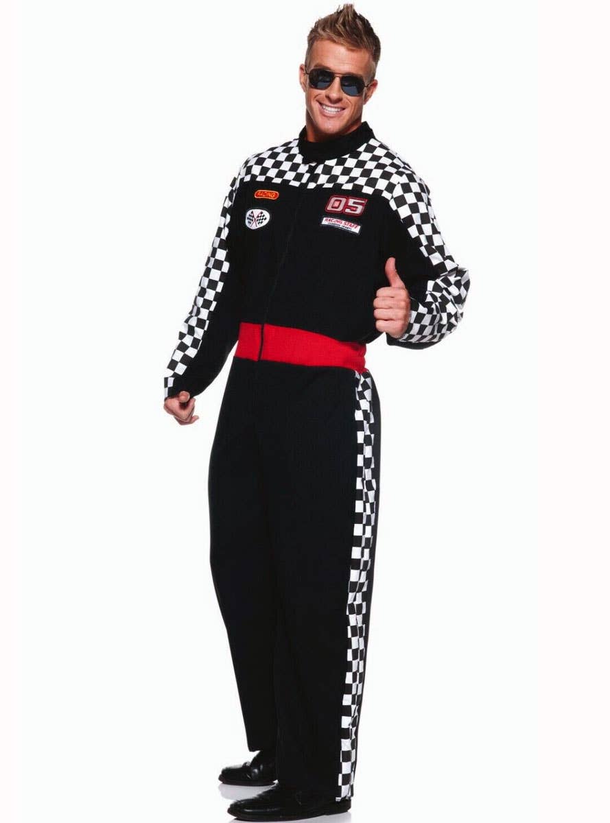 Image of Speed Demon Men's Race Car Driver Jumpsuit Costume