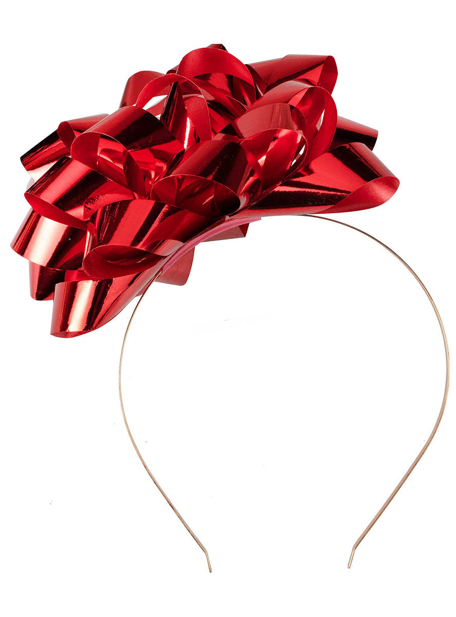 Merry And Bright Red Present Bow Christmas Headband – Main Image