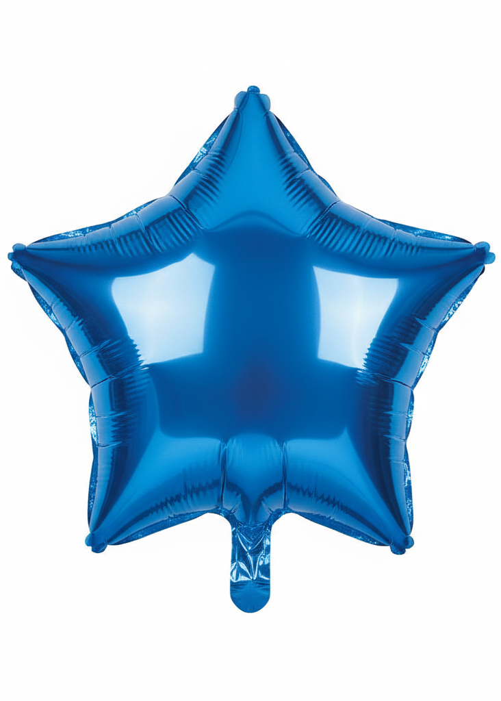 45cm Metallic Blue Star Foil Balloon