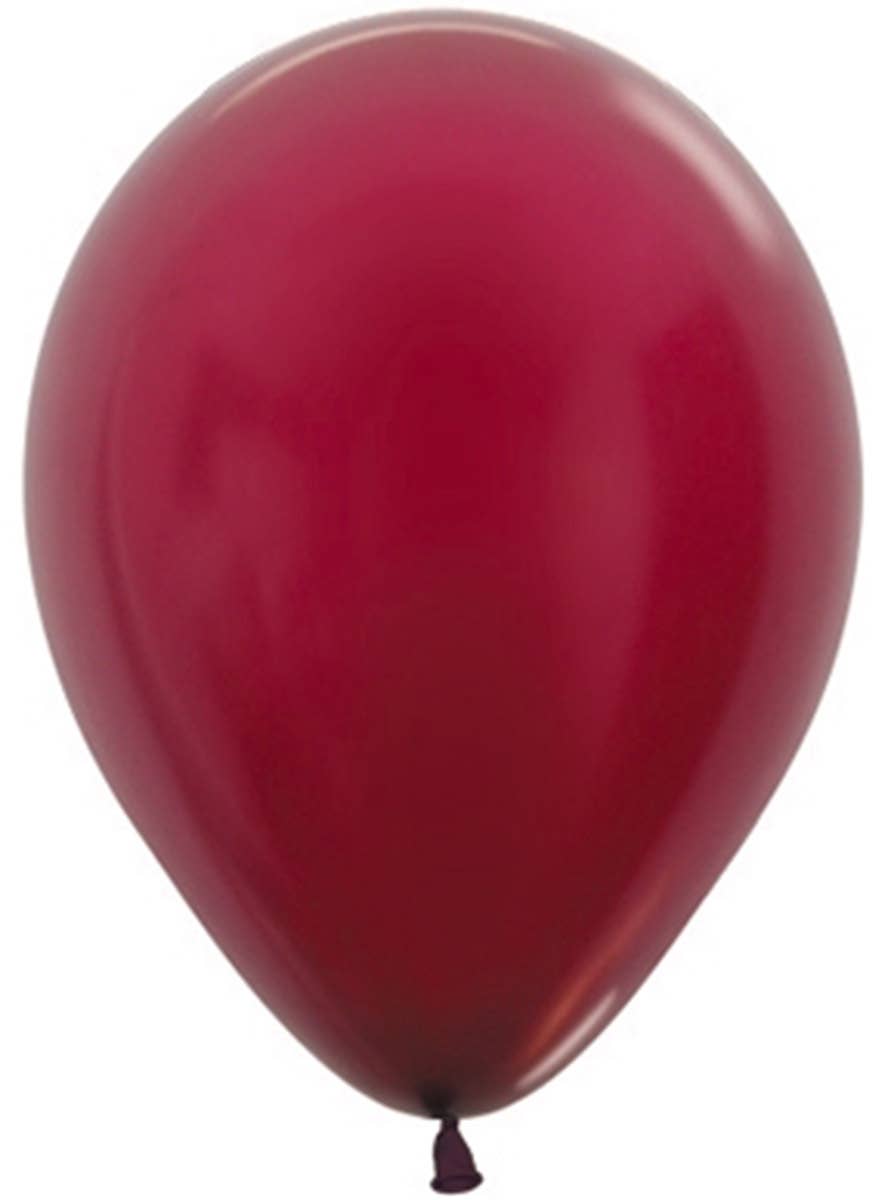 Image of Metallic Burgundy Single 30cm Latex Balloon