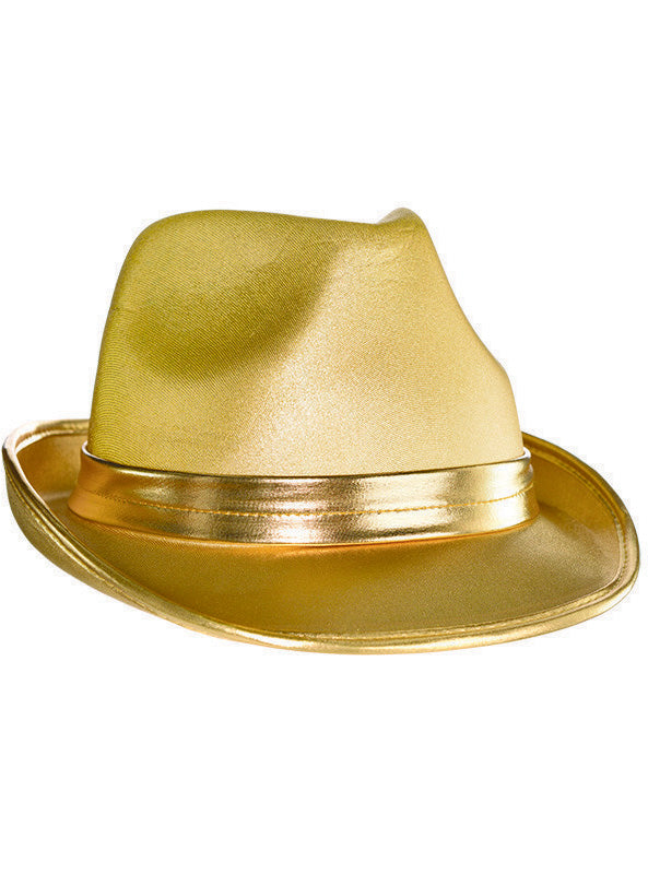 Gold Metallic Fedora Hat