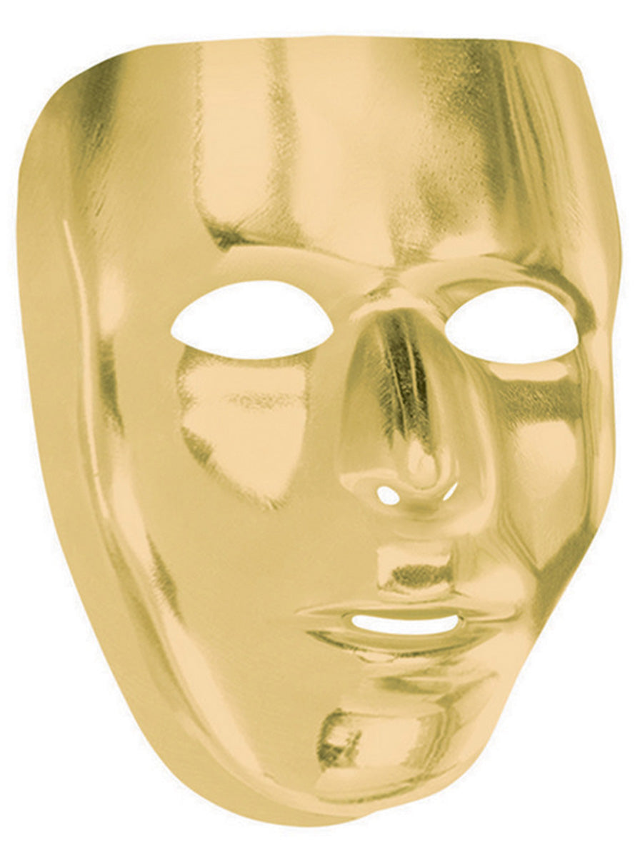 Metallic Gold Blank Face Mask