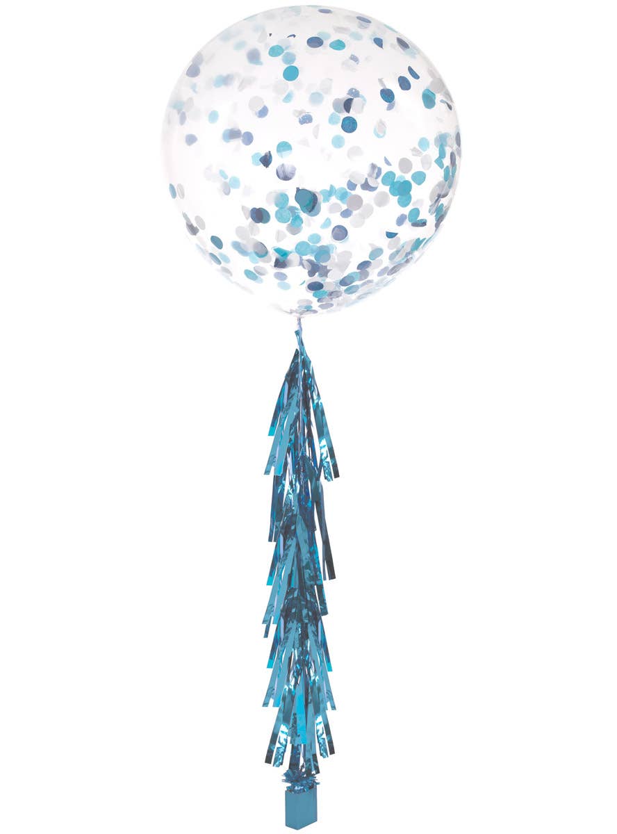 Image of Metallic Light Blue 9 Pack Of 35cm Decorative Tassels - Alternate Image 2