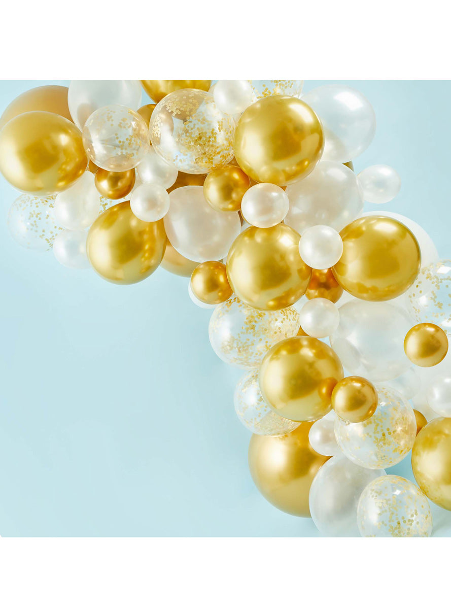 Metallic Mix Up 64 Piece Gold Balloon Arch Kit - Close Image