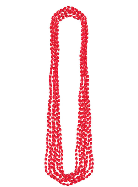 Red Metallic 8 Pack Beaded Necklaces