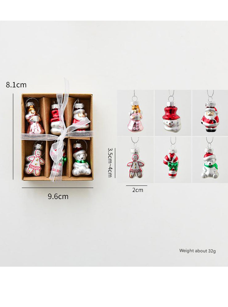 Micro Holiday Characters 6 Piece Christmas Ornament Set - Main Image