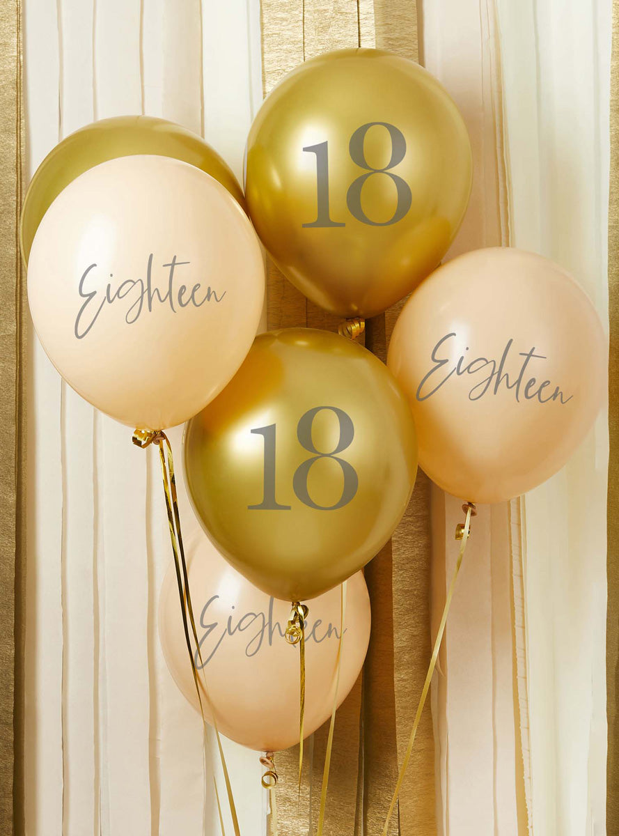 Milestone 18th Birthday 6 Pack 30cm Printed Latex Balloons - Lifestyle Image