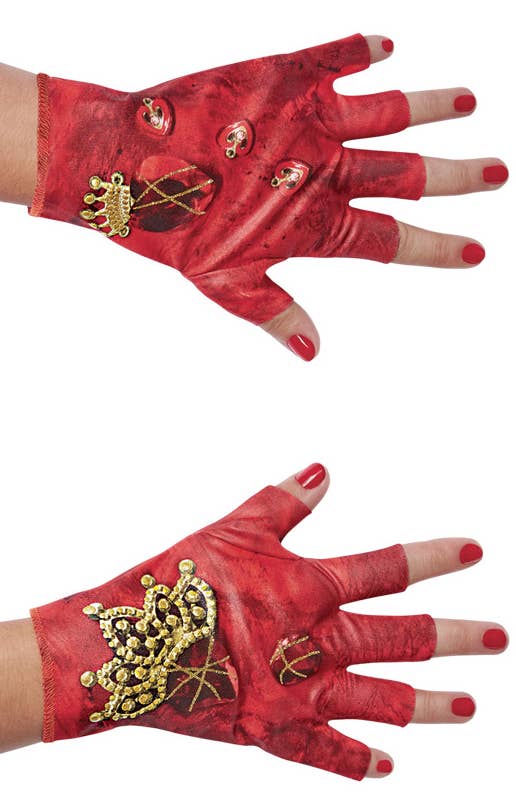 Girl's Blue Deluxe Evie Kid's Officially Licensed Disney Descendants 2 Fancy Dress Costume Gloves Accessory Image