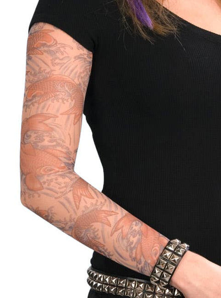 Genuine Disguise Oriental Koi Fish Stretchy Tattoo Sleeve Costume Accessory Main Image