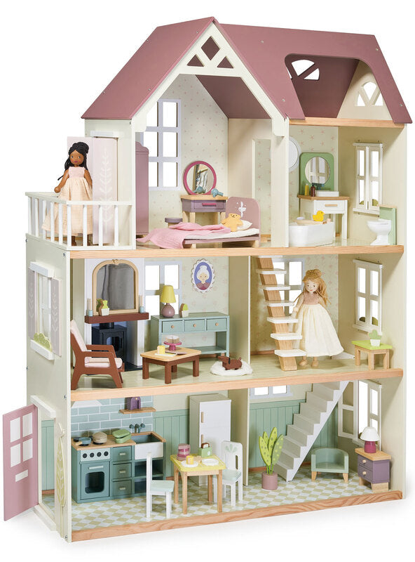 Mulberry Mansion With Furniture Childrens Wooden Doll House - Alternate Image