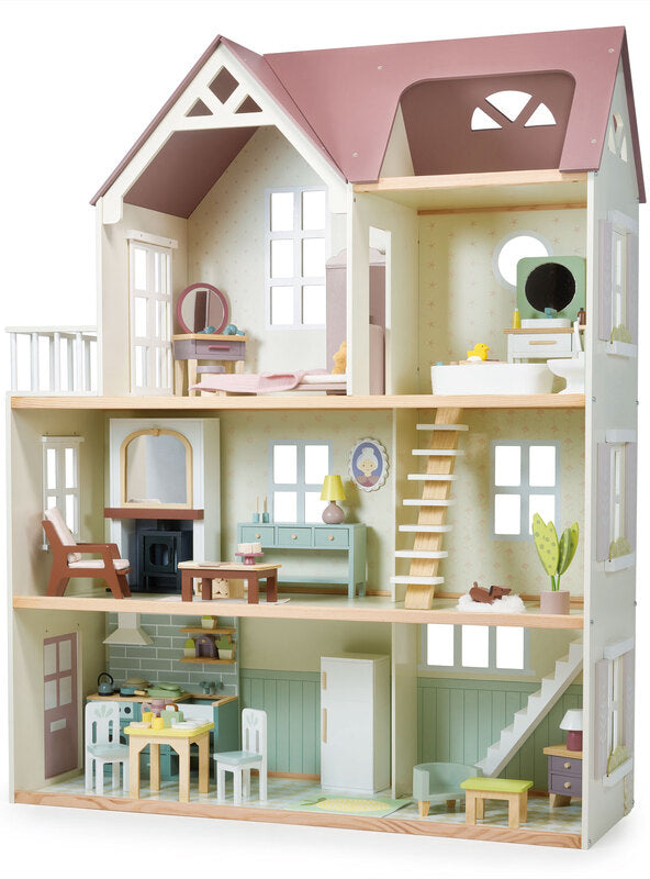 Mulberry Mansion With Furniture Childrens Wooden Doll House - Main Image
