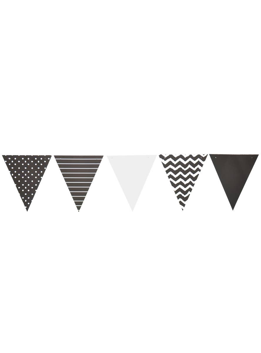 Image of Black and White Polka Dot 50 Flag Bunting