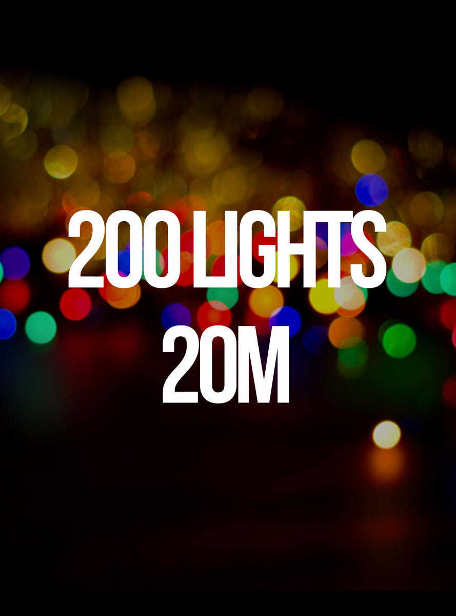 Multicolour 200 Bulb String Fairy Lights - Info Image 1